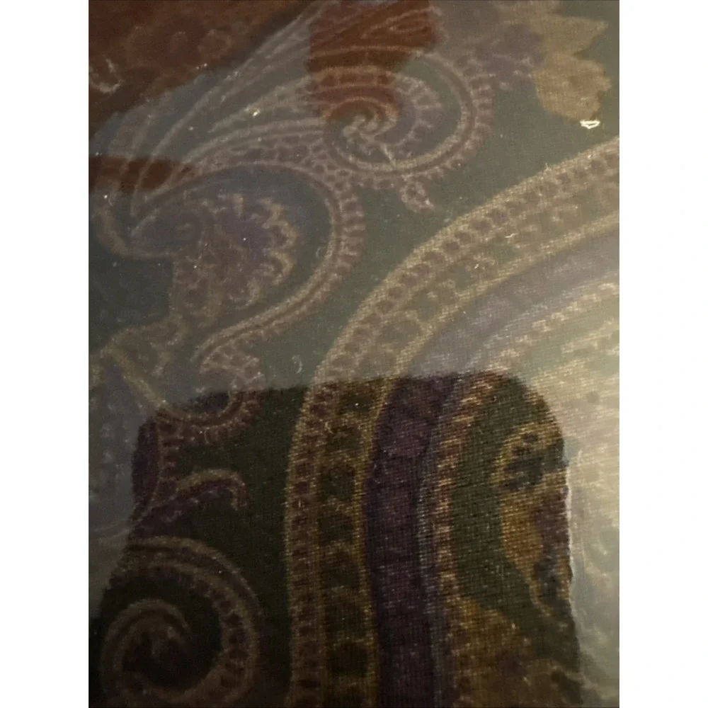CHAPS Preston Paisley 2 Pc 42x 84 Drapery Panels and Tie Backs Set 80's/90's
